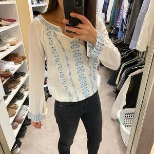 Lucky Brand Boho Embroidered Top